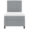 vidaXL Krevet s opruga kutije Svjetlosiva 90 x 200 cm tkanina