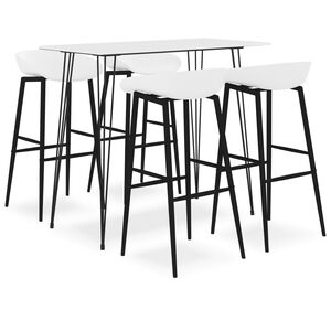 vidaXL 5-dijelni barski set bijeli