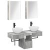vidaXL Set ormarića za kupaonicu 5 pcs Betonska siva