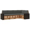vidaXL Set vanjskih sofa 5 kom. Prirodna i antracit Poliester