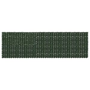 vidaXL Zaslon za balkon s li&scaron;ćem Tamnozelena 500 x 150 cm