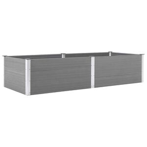 vidaXL Vrtna posuda za sadnju 250 x 100 x 54 cm WPC siva