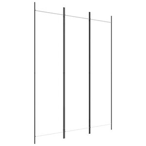 vidaXL Sobna pregrada s 3 panela bijela 150 x 200 cm od tkanine