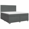 vidaXL Boxspring krevet s madracem Tamnosiva 140 x 200 cm Tkanina