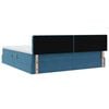 vidaXL Krevet s prostorom za pohranu s LED-om Tamno plava 200 x 200 cm