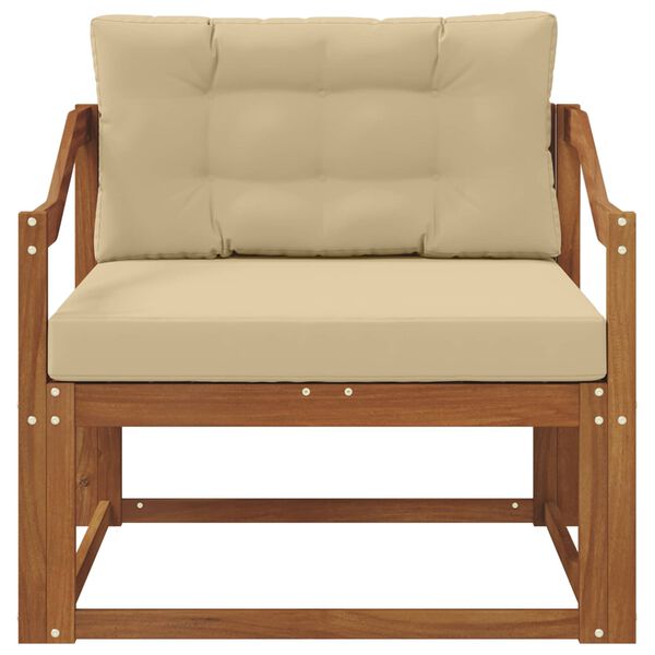 vidaXL Srednja sofa za van Čvrsto drvo akacije Prirodna