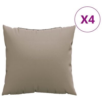 vidaXL Ukrasni jastuci 4 kom smeđesivi 40 x 40 cm od tkanine