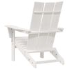 vidaXL Sklopiva Adirondack stolica Bijelo 74.5 x 80.5 x 90cm HDPE