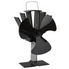 vidaXL Ventilator za peć na toplinski pogon s 3 lopatice crni