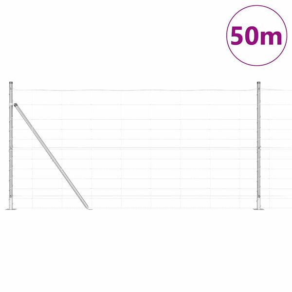 vidaXL Stup za ogradu Galvanizirano 50 x 1,2 m Čelik