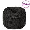 vidaXL Radno uže crni 12 mm 250 m od polipropilena