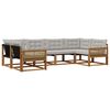 vidaXL Set vanjskih sofa 6 kom. Prirodna i svjetlosiva