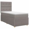vidaXL Boxspring krevet s madracem Sivosmeđa 90 x 190 cm Tkanina