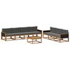 vidaXL Set vanjskih sofa 8 kom. Prirodna i antracit
