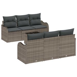 vidaXL Sjedeća garnitura za vrt Siva 55 x 55 x 37 cm poliratan