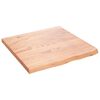 vidaXL Kupaonska radna ploča svjetlosmeđa 60x60x(2-4) cm masivno drvo