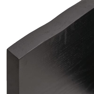 vidaXL Stolna ploča tamnosmeđa 100x50x(2-4) cm obrađena hrastovina