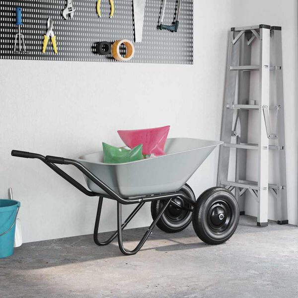 vidaXL Zamjena za kolica Srebrno 88 x 60 x 32 cm Pocinčani čelik