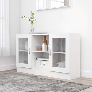 vidaXL Vitrina bijela 120 x 30,5 x 70 cm konstruirano drvo