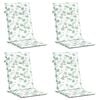 vidaXL Jastuci za visoku stolicu 4 kom s uzorkom li&scaron;ća od tkanine