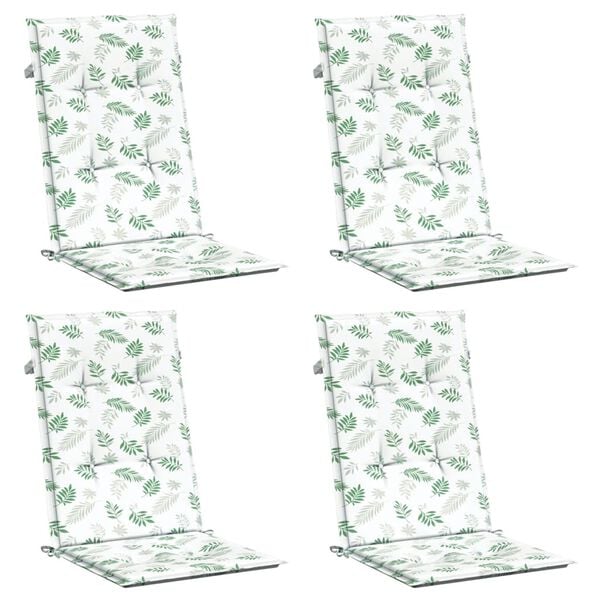 vidaXL Jastuci za visoku stolicu 4 kom s uzorkom li&scaron;ća od tkanine