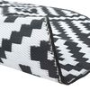vidaXL Vanjski tepih ARAKIL bijeli i crni &Oslash;200 cm PP