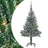 vidaXL Umjetno Božićno Drvo s Snježnim Flokom i LED Svjetlom 120 cm