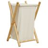 vidaXL Ko&scaron;ara za rublje krem bijela 41,5 x 36 x 63,5 cm od bambusa