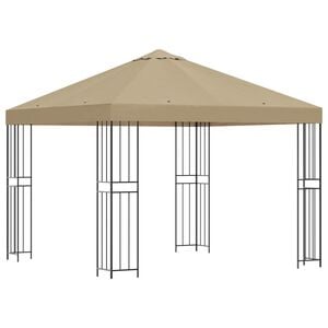 vidaXL Gazebo 3 x 3 m Bež Poliester i čelik 190 gsm