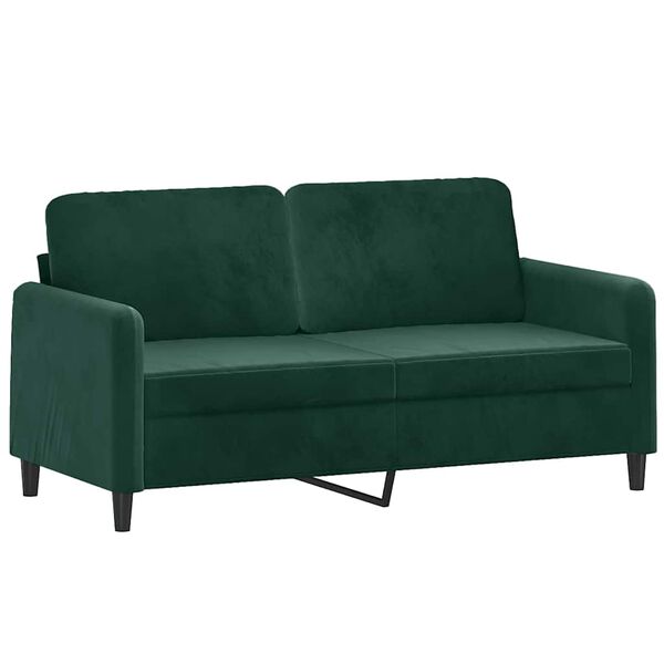 vidaXL 3-dijelni set sofa tamnozeleni baršunasti