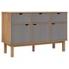 vidaXL Komoda OTTA smeđe-siva 114 x 43 x 73,5 cm od masivne borovine