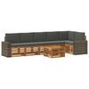 vidaXL Set vanjskih sofa 7 kom. Prirodna i antracit Poliester