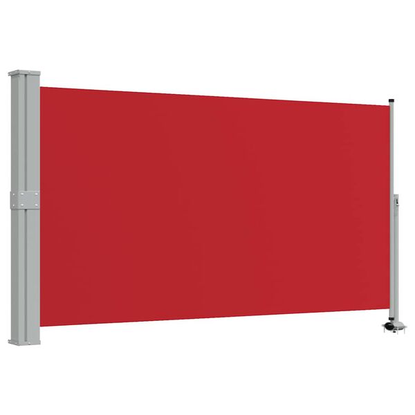 vidaXL Uvlačiva bočna tenda za terasu 140 x 300 cm crvena