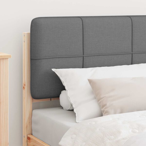 vidaXL Krevetni okvir s tapiciranim uzglavljem Svijetlo siva