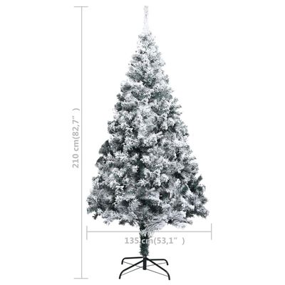 vidaXL Umjetno božićno drvce sa snijegom zeleno 210 cm PVC