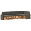 vidaXL Set vanjskih sofa 6 kom. Prirodna i antracit Poliester