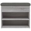 vidaXL Klupa za cipele siva boja hrasta 62x32x50 cm konstruirano drvo