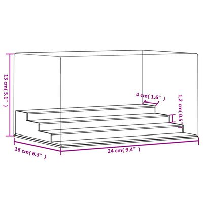 vidaXL Kutija za izlaganje prozirna 24 x 16 x 13 cm akrilna