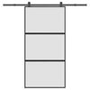 vidaXL Klizna vrata s priborom 102,5x205 cm kaljeno staklo i aluminij