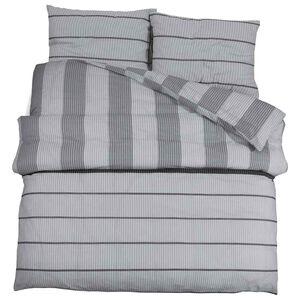 vidaXL Set posteljine za poplun sivi 140 x 200 cm pamučni