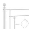 vidaXL Metalni okvir za krevet s uzglavljem bijeli 160x200 cm