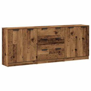 vidaXL Komoda 3 kom staro drvo 60x30x70 cm konstruirano drvo