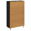 vidaXL Highboard Crni hrast 69,5 x 31 x 115 cm Konstruirano drvo