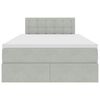 vidaXL Krevet s od storage Svijetlo siva 120 x 200 cm Baršun
