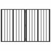 vidaXL Vrata za pse 2 pcs Crna 60 x 80 cm Cinkani čelik