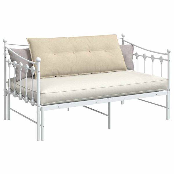 vidaXL Jastuk za leđa Krema 120 x 19 x 50 cm tkanina