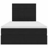 vidaXL Krevet s prostorom za pohranu s LED-om Crna 120 x 200 cm Bar&scaron;un