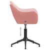 vidaXL Okretne blagovaonske stolice 2 kom ružičaste bar&scaron;unaste