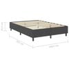 vidaXL Box spring okvir za krevet od tkanine sivi 160 x 200 cm