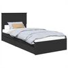 vidaXL Krevet s od storage Podesivo Crna 75 x 190 cm Konstruirano drvo